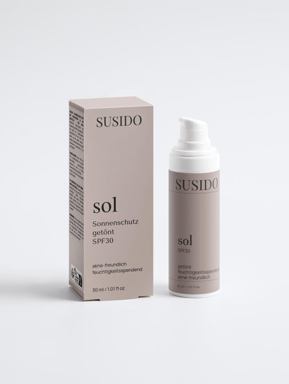 sol - Getönte akne-freundliche Tagespflege mit SPF30