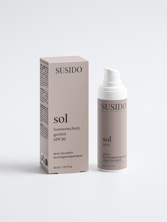sol - Getönte akne-freundliche Tagespflege mit SPF30
